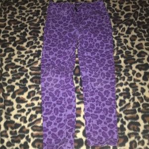 Children’s place purple leopard jeggings